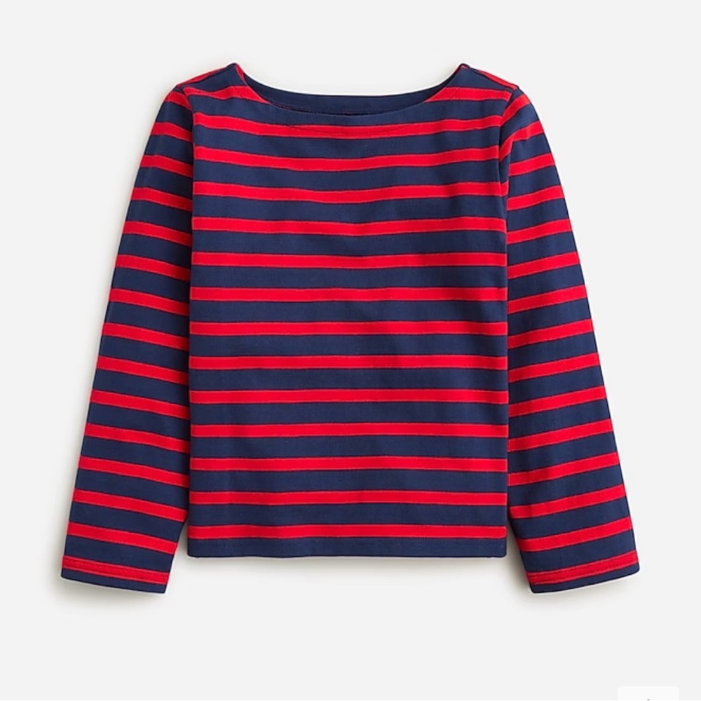J. Crew Classic mariner cloth boatneck T-shirt in stripe